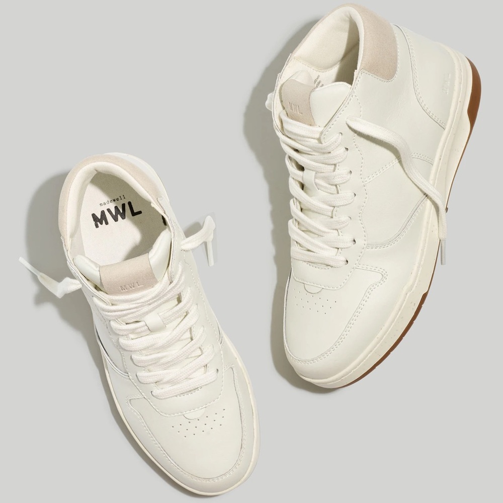 Madewell Court High-Top Sneakers in Neutral